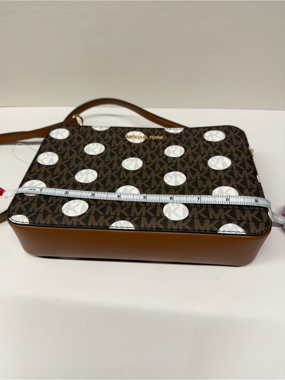 Michael Kors Brown Polka Dot East West Crossbody Bag NWT - Picture 10 of 10